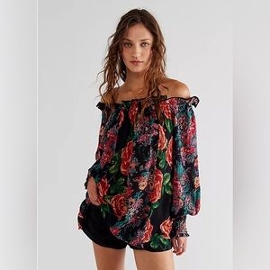 NWT - Free People Elena Printed Top - Medium